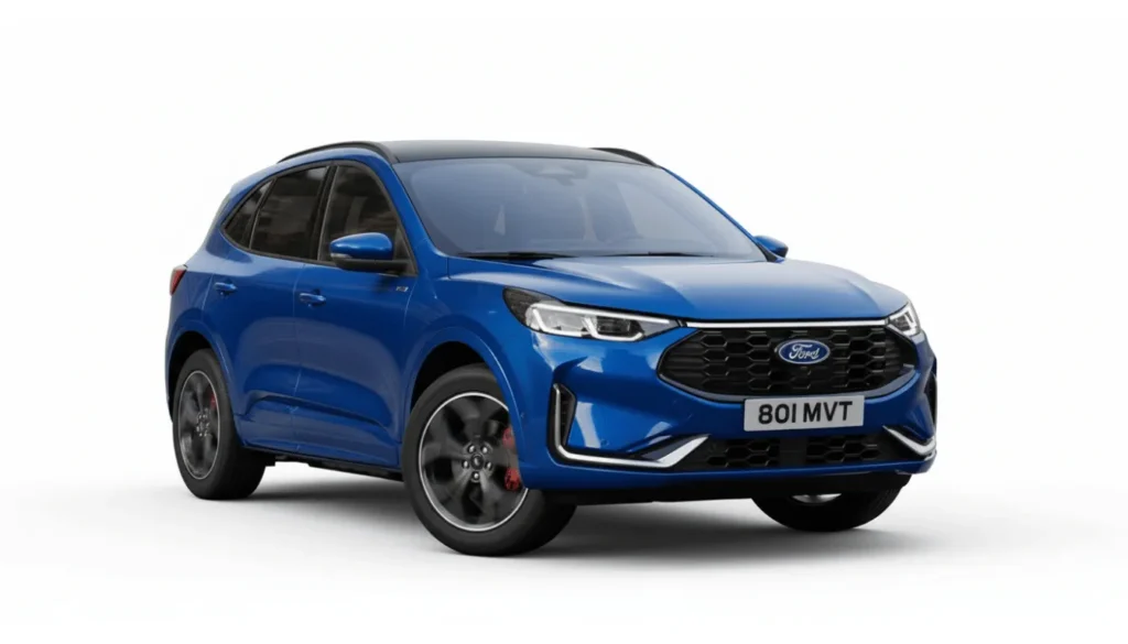Ford Kuga PHEV 2025, híbrido plug-in com autonomia de até 69 km e design eficiente para condução urbana e de longa distância.