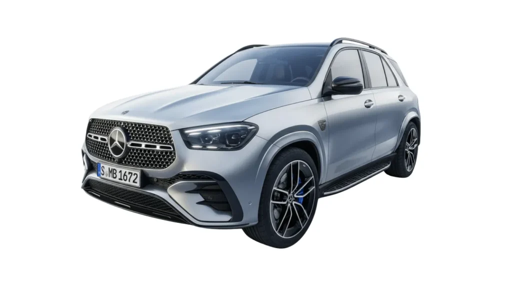 Mercedes-Benz GLE PHEV 2025, SUV de luxo com autonomia elétrica de até 119 km e potência de 353 CV, design sofisticado.